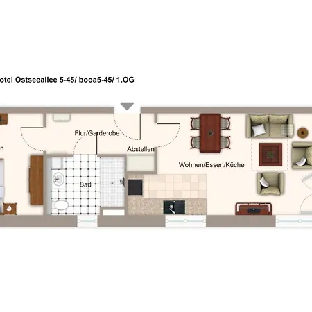 Ostseeallee Ostseeallee 5-45 Lejlighed 4*
